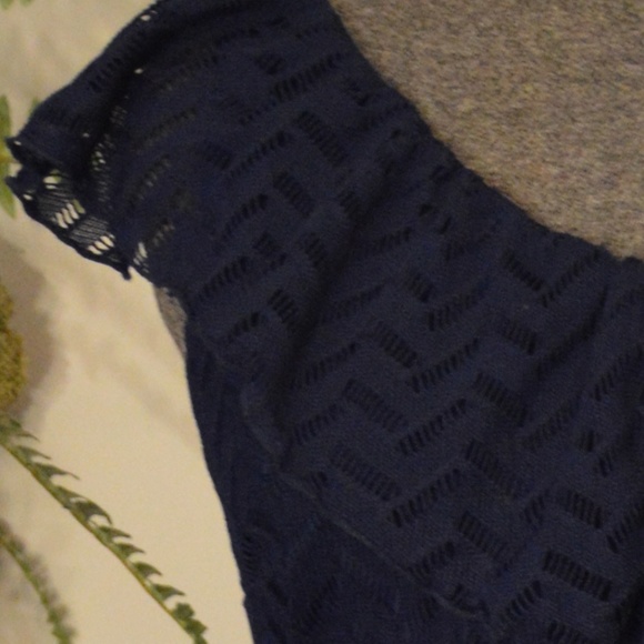 Sz 5 Navy skater dress by Sequin Hearts - Picture 5 of 8